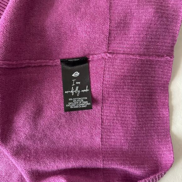 Nic + Zoe Hidden Gems Sweater in Vivid Magenta Plus Size 3X - Picture 11 of 11